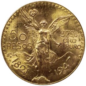 pièce d'or 50 pesos BNC CHANGE SUISSE